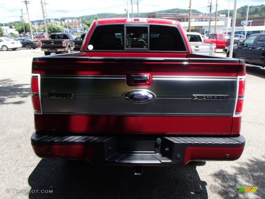 2013 F150 Platinum SuperCrew 4x4 - Ruby Red Metallic / Platinum Unique Pecan Leather photo #7