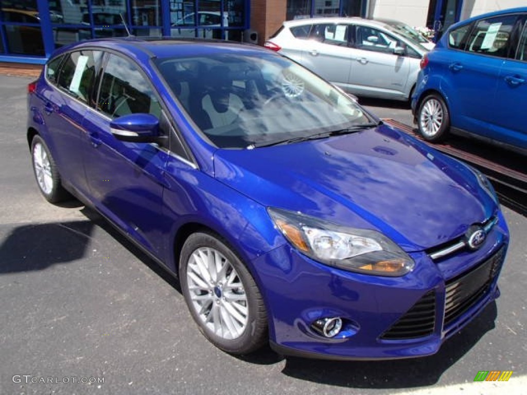 Performance Blue 2014 Ford Focus Titanium Hatchback Exterior Photo #83976411