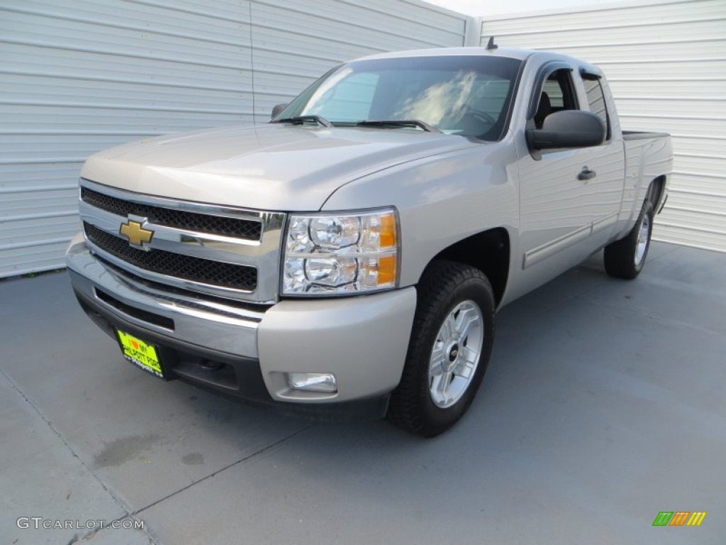 2009 Silverado 1500 LT Extended Cab 4x4 - Silver Birch Metallic / Ebony photo #7
