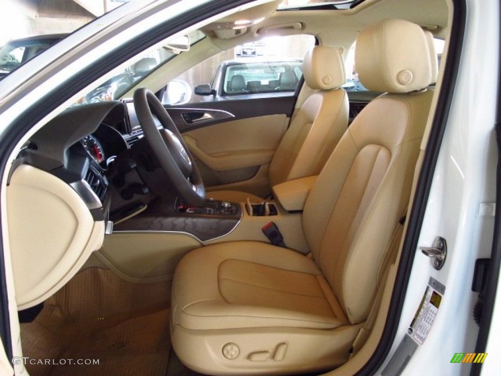 Velvet Beige Interior 2014 Audi A6 3.0 TDI quattro Sedan Photo #83980097
