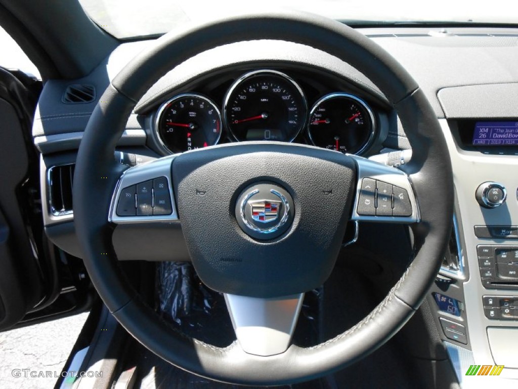 2014 Cadillac CTS 4 Coupe AWD Ebony/Ebony Steering Wheel Photo #83980740