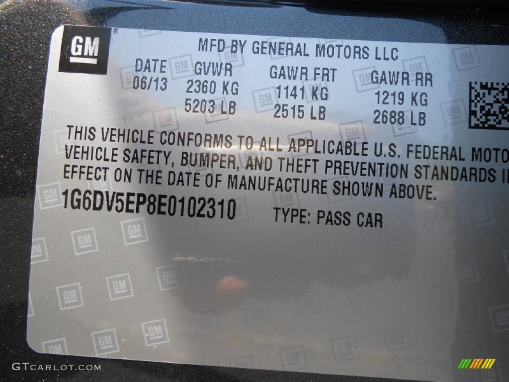 2014 Cadillac CTS -V Sedan Info Tag Photo #83981331