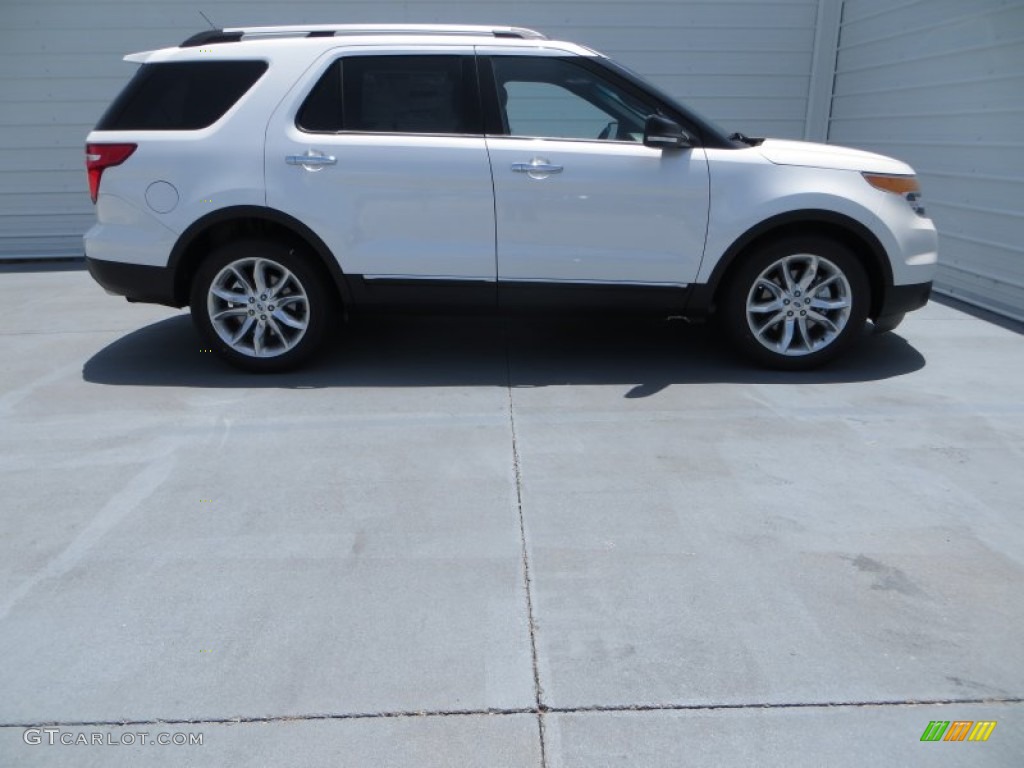 2014 Explorer XLT - White Platinum / Charcoal Black photo #3