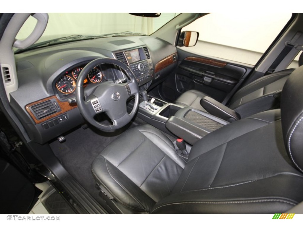 Charcoal Interior 2011 Nissan Armada SL 4WD Photo #83982345