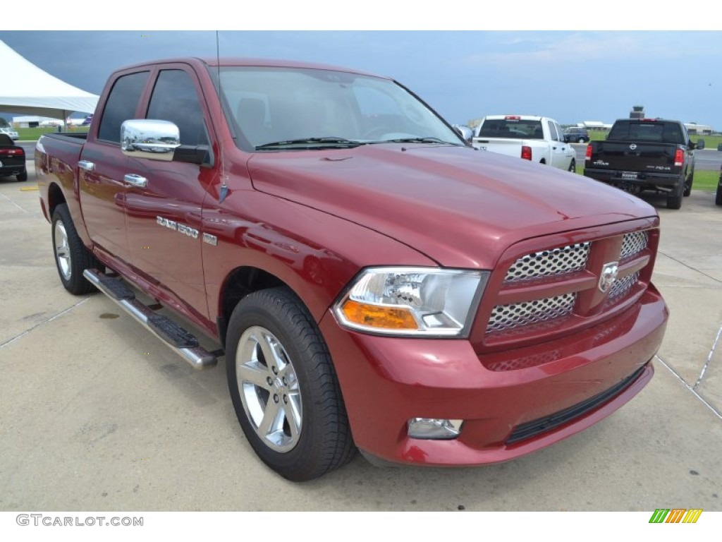 2012 Ram 1500 ST Crew Cab 4x4 - Deep Cherry Red Crystal Pearl / Dark Slate Gray/Medium Graystone photo #10