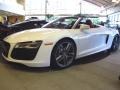  2014 R8 Spyder V10 Ibis White