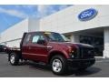 2008 Dark Toreador Red Ford F350 Super Duty XL SuperCab Chassis  photo #1