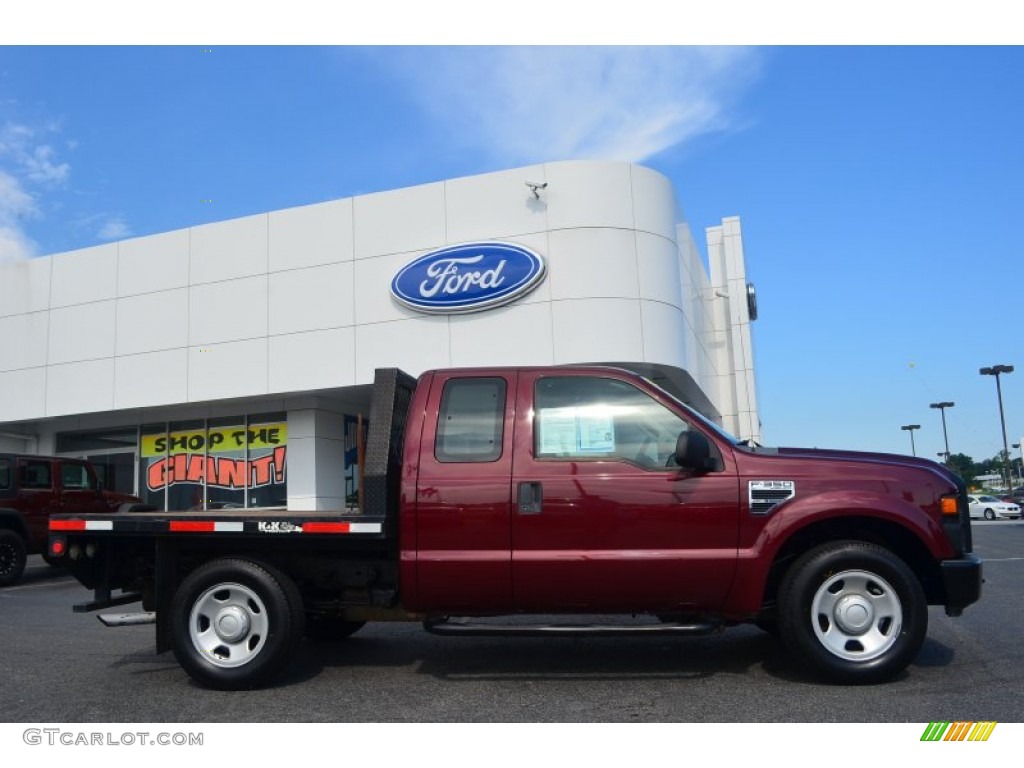 Dark Toreador Red 2008 Ford F350 Super Duty XL SuperCab Chassis Exterior Photo #83984079