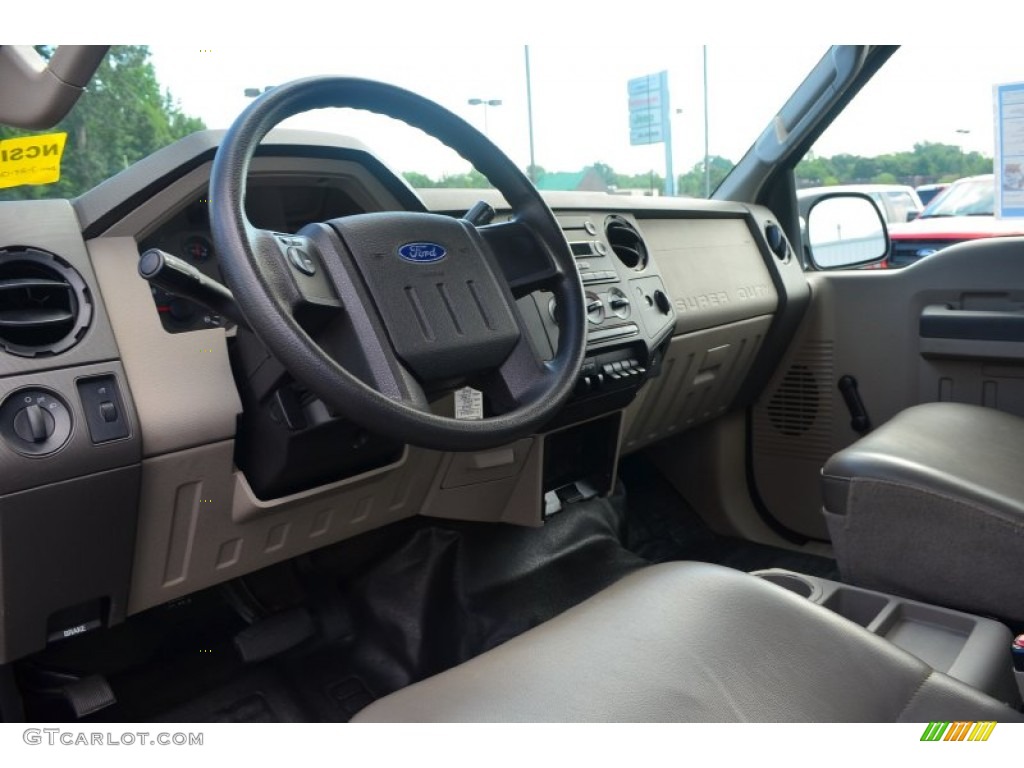 2008 F350 Super Duty XL SuperCab Chassis - Dark Toreador Red / Camel photo #10