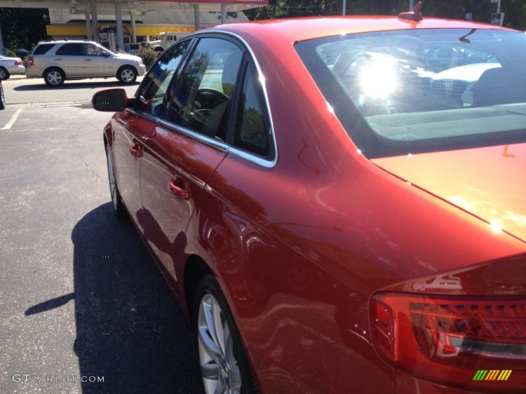 2013 A4 2.0T quattro Sedan - Volcano Red Metallic / Velvet Beige/Black photo #6