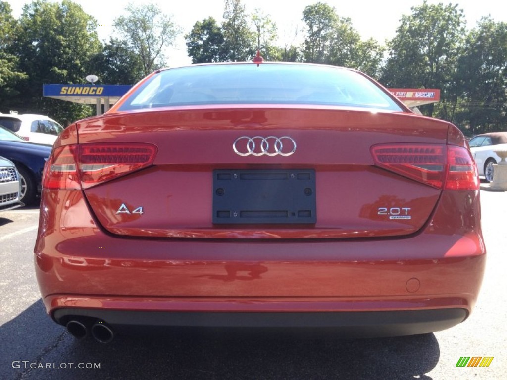 2013 A4 2.0T quattro Sedan - Volcano Red Metallic / Velvet Beige/Black photo #9