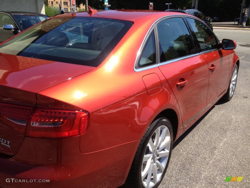 2013 A4 2.0T quattro Sedan - Volcano Red Metallic / Velvet Beige/Black photo #11
