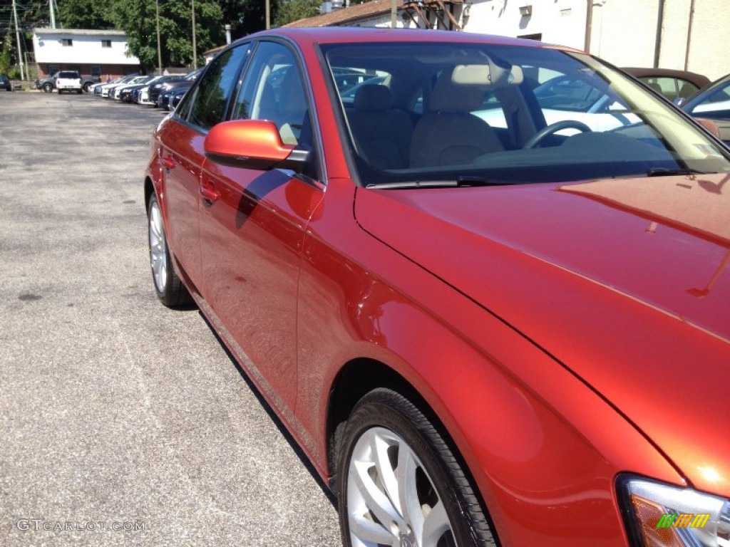 2013 A4 2.0T quattro Sedan - Volcano Red Metallic / Velvet Beige/Black photo #15