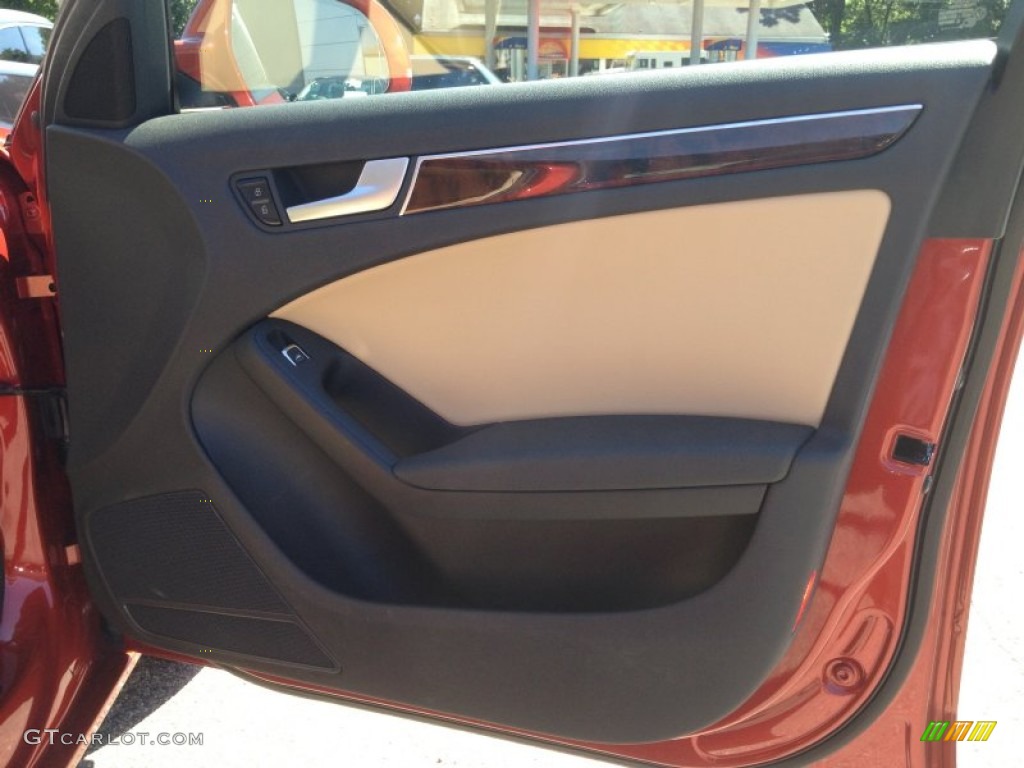 2013 A4 2.0T quattro Sedan - Volcano Red Metallic / Velvet Beige/Black photo #27