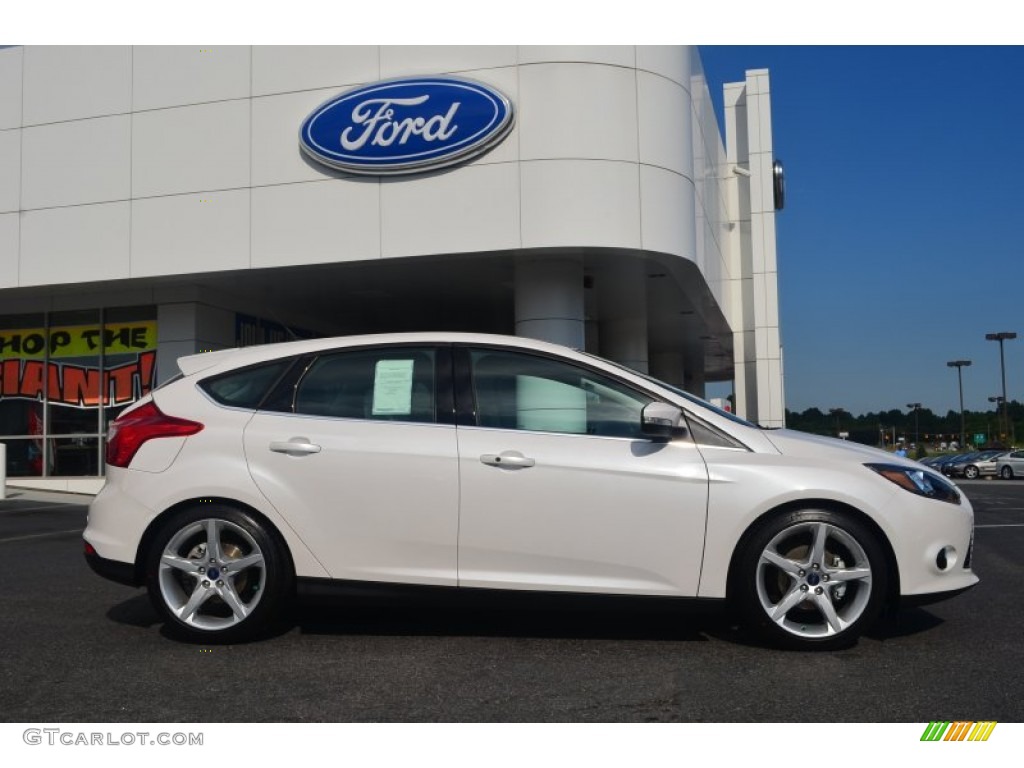 White Platinum 2014 Ford Focus Titanium Hatchback Exterior Photo #83984850