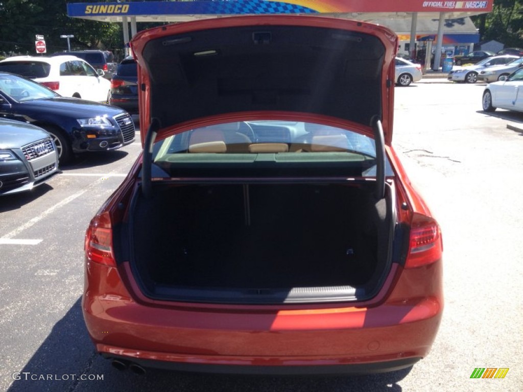 2013 A4 2.0T quattro Sedan - Volcano Red Metallic / Velvet Beige/Black photo #34