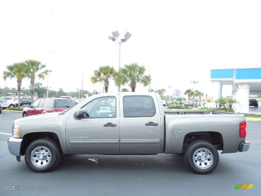 2013 Silverado 1500 LT Crew Cab - Mocha Steel Metallic / Light Titanium/Dark Titanium photo #2