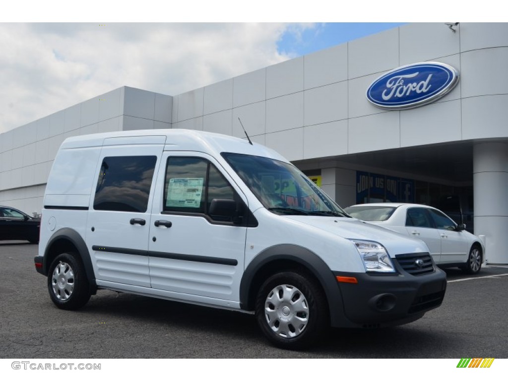 Frozen White 2013 Ford Transit Connect XL Van Exterior Photo #83985675