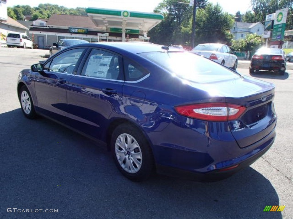 2013 Fusion S - Deep Impact Blue Metallic / Earth Gray photo #7