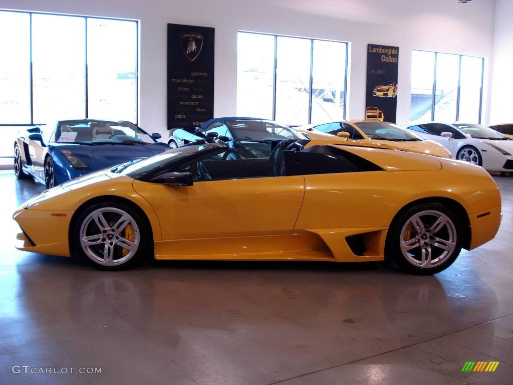 2009 Murcielago LP640 Roadster - Giallo Orion (Yellow) / Nero Perseus photo #4