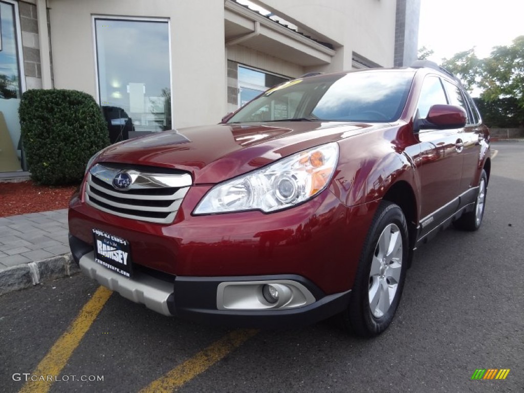 2011 Outback 2.5i Limited Wagon - Ruby Red Pearl / Warm Ivory photo #1