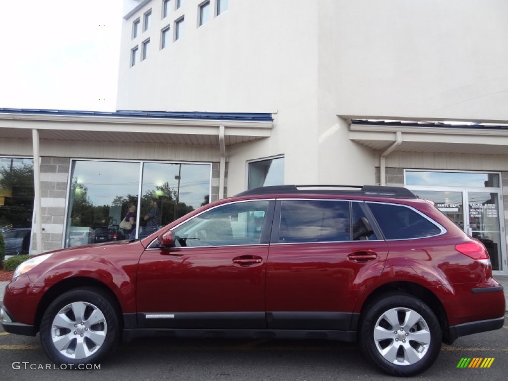 2011 Outback 2.5i Limited Wagon - Ruby Red Pearl / Warm Ivory photo #2