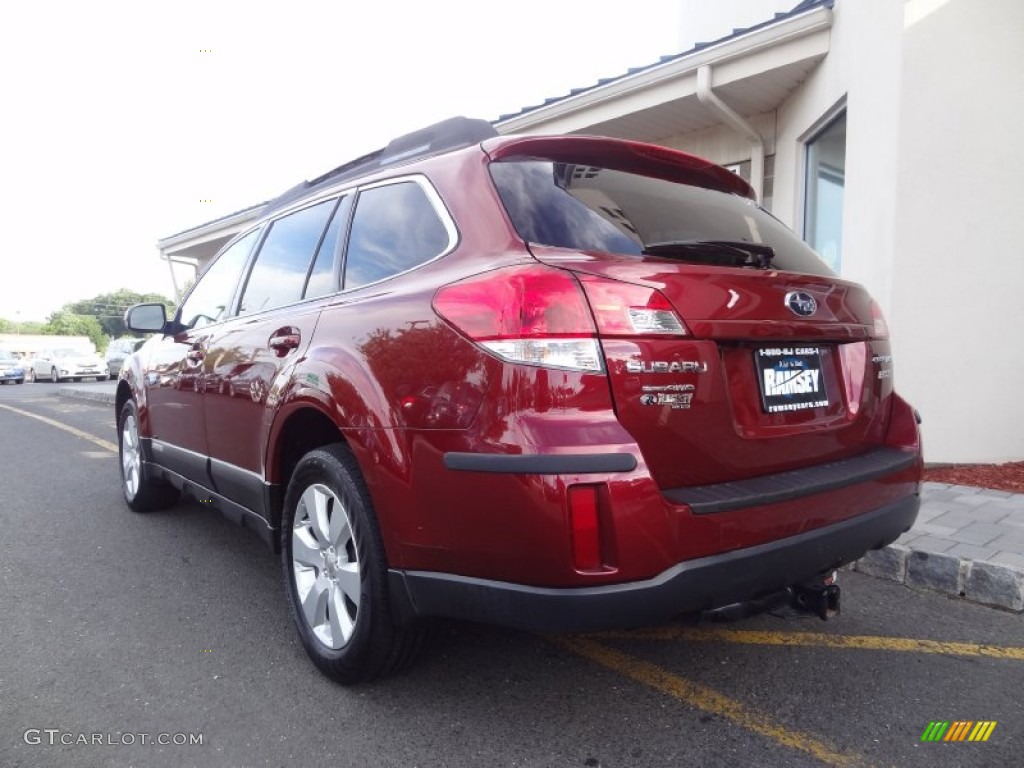 2011 Outback 2.5i Limited Wagon - Ruby Red Pearl / Warm Ivory photo #3