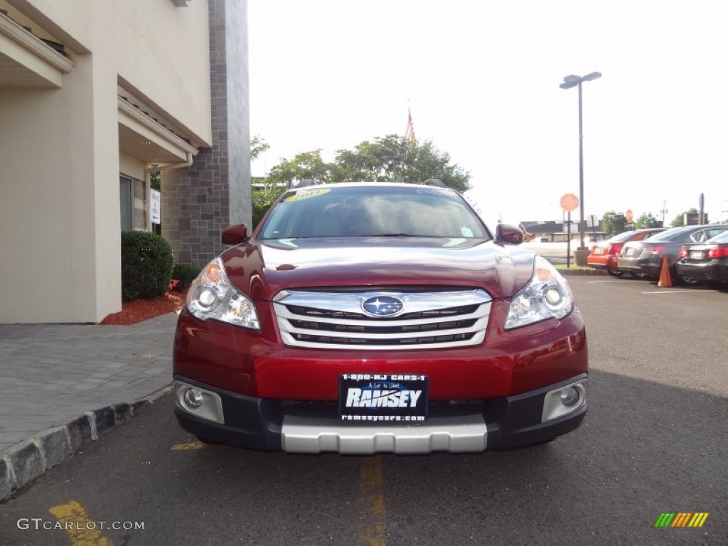 2011 Outback 2.5i Limited Wagon - Ruby Red Pearl / Warm Ivory photo #8
