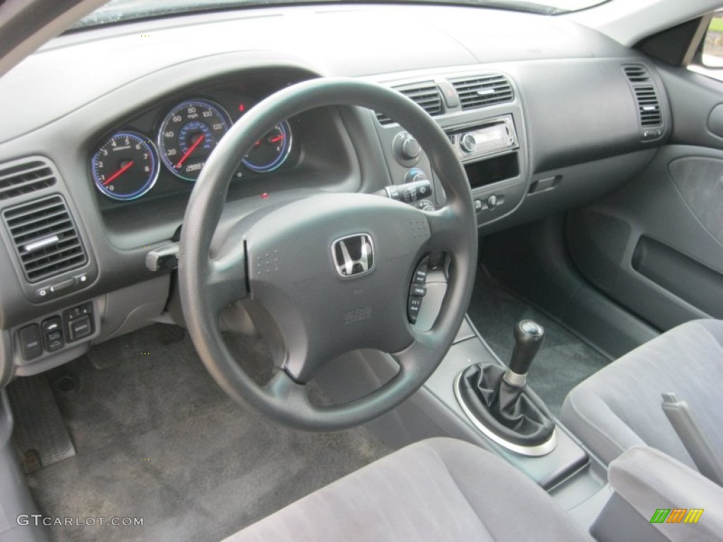 Gray Interior 2003 Honda Civic EX Sedan Photo #83990190