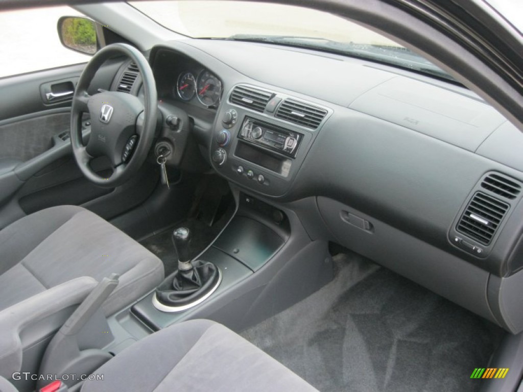 2003 Honda Civic EX Sedan Gray Dashboard Photo #83990280