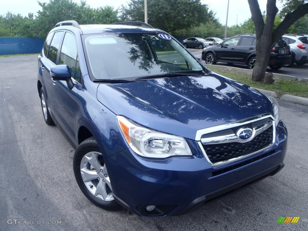 2014 Forester 2.5i Touring - Marine Blue Pearl / Platinum photo #1