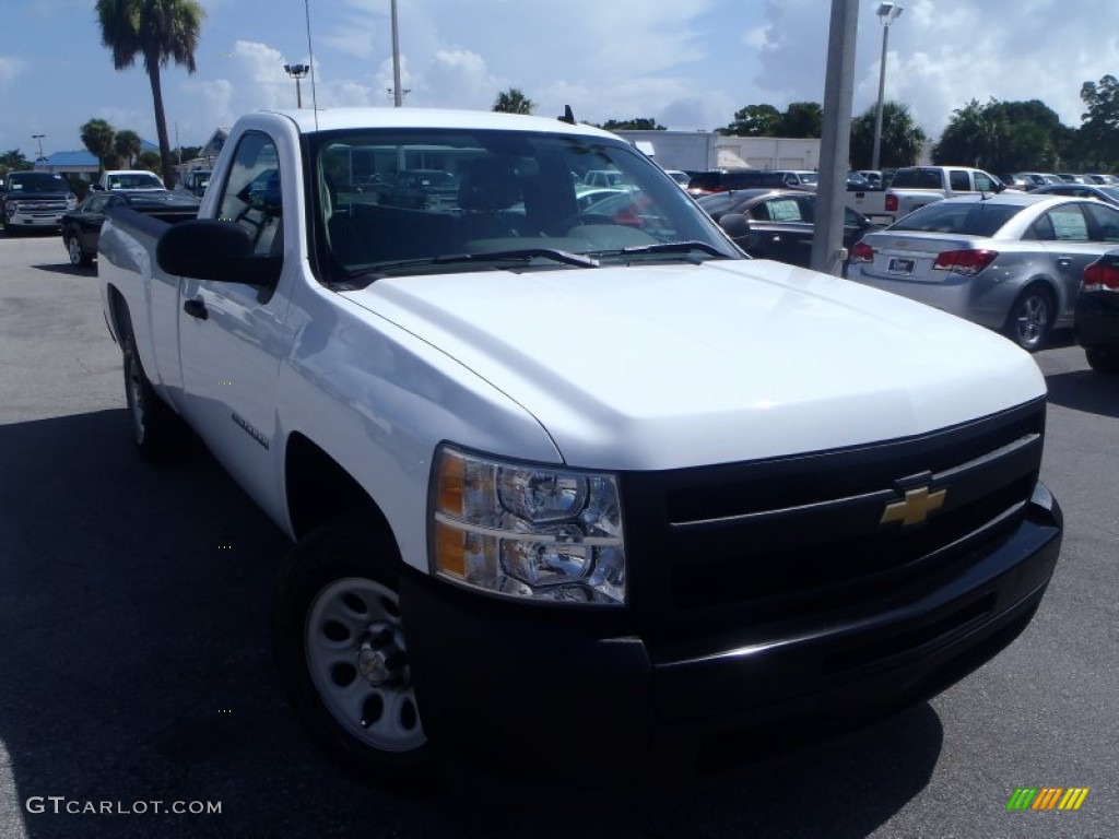 2009 Silverado 1500 Regular Cab - Summit White / Dark Titanium photo #1