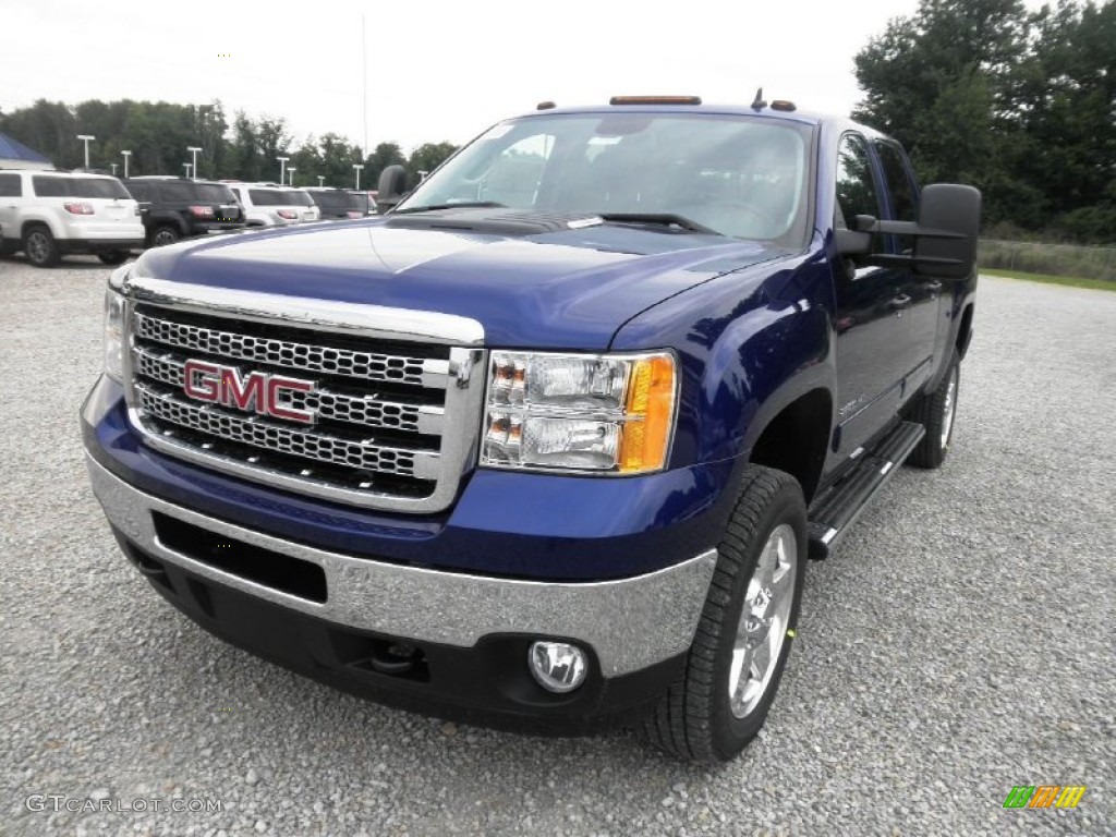 Heritage Blue Metallic 2014 GMC Sierra 2500HD SLE Crew Cab 4x4 Exterior Photo #83992269