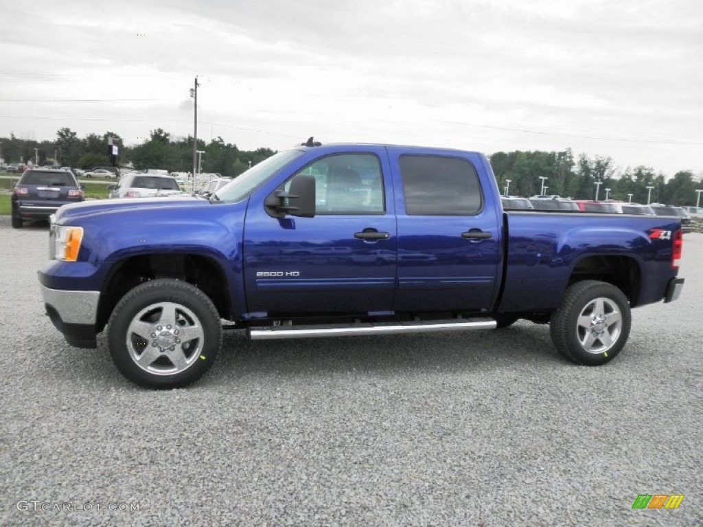 Heritage Blue Metallic 2014 GMC Sierra 2500HD SLE Crew Cab 4x4 Exterior Photo #83992293