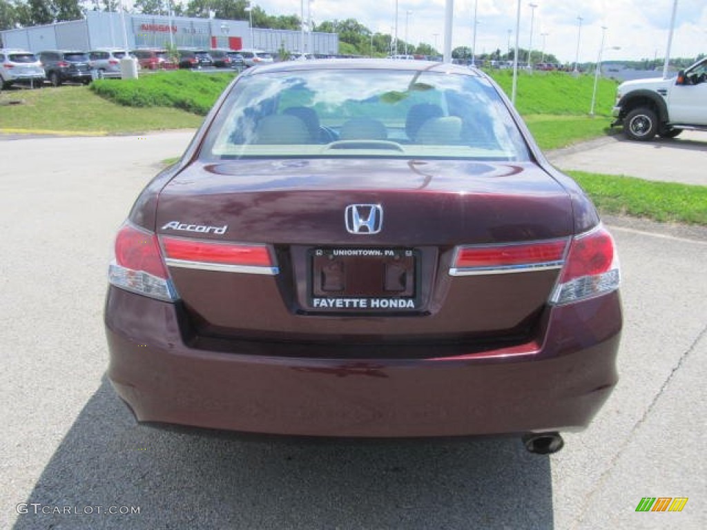 2011 Accord LX Sedan - Basque Red Pearl / Ivory photo #3