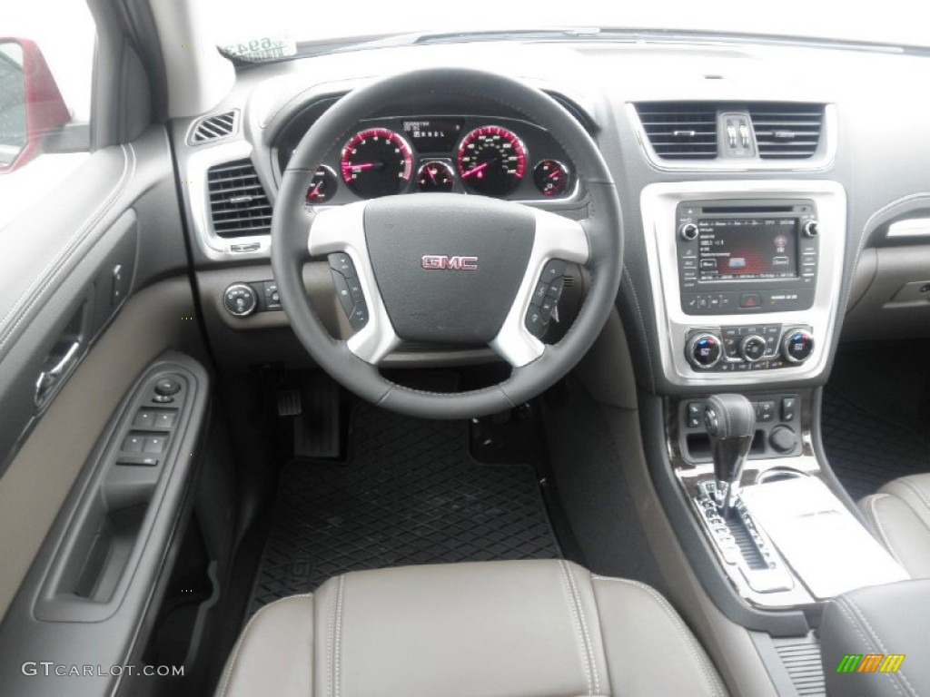 2014 GMC Acadia SLT Dark Cashmere Dashboard Photo #83993442