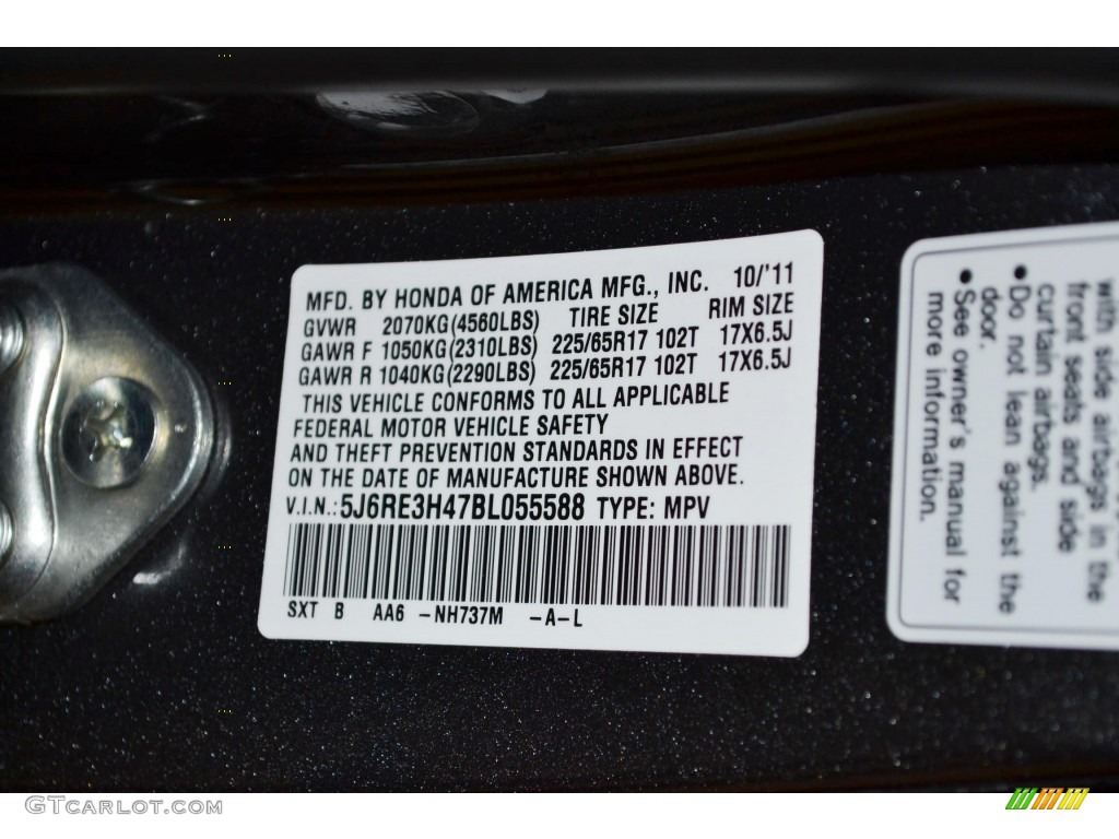 2011 CR-V SE - Polished Metal Metallic / Black photo #8
