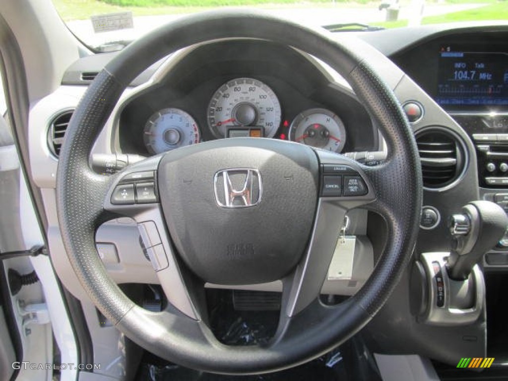 2013 Honda Pilot EX 4WD Gray Steering Wheel Photo #83994633