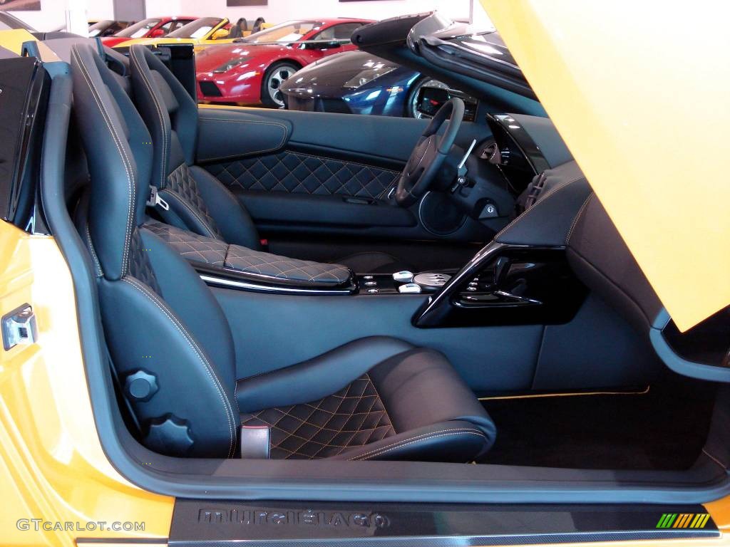 2009 Murcielago LP640 Roadster - Giallo Orion (Yellow) / Nero Perseus photo #10