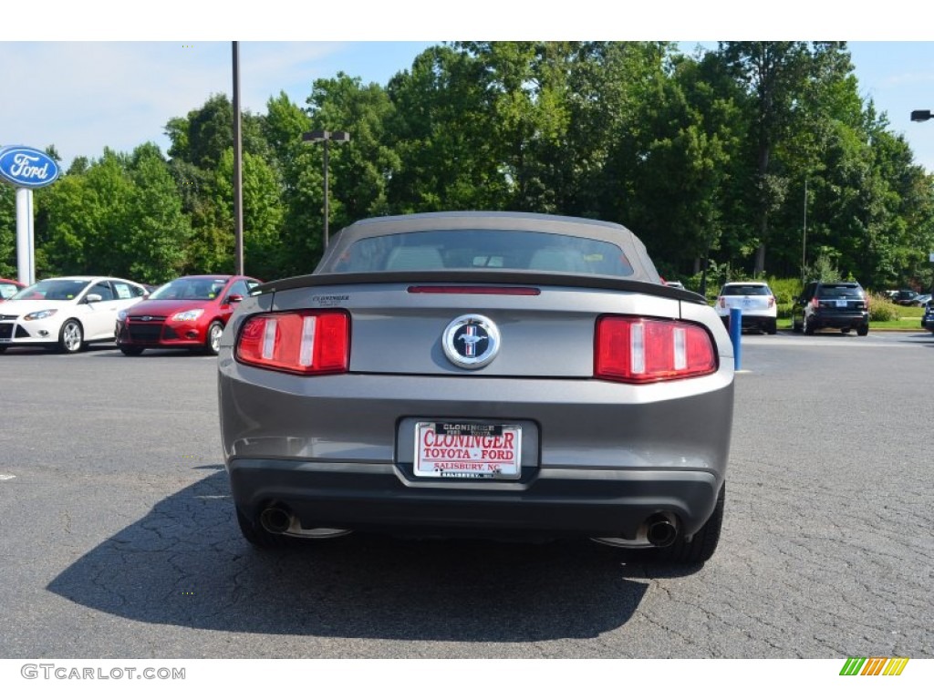 2011 Mustang V6 Convertible - Sterling Gray Metallic / Stone photo #4
