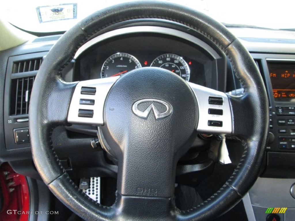 2003 Infiniti FX 35 AWD Graphite Black Steering Wheel Photo #83995854