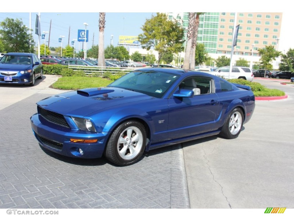 2009 Mustang GT Premium Coupe - Vista Blue Metallic / Light Graphite photo #2