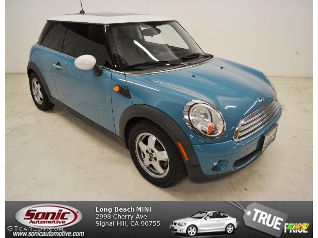 2007 Cooper Hardtop - Oxygen Blue / Grey/Carbon Black photo #1