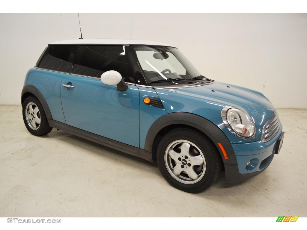 2007 Cooper Hardtop - Oxygen Blue / Grey/Carbon Black photo #2