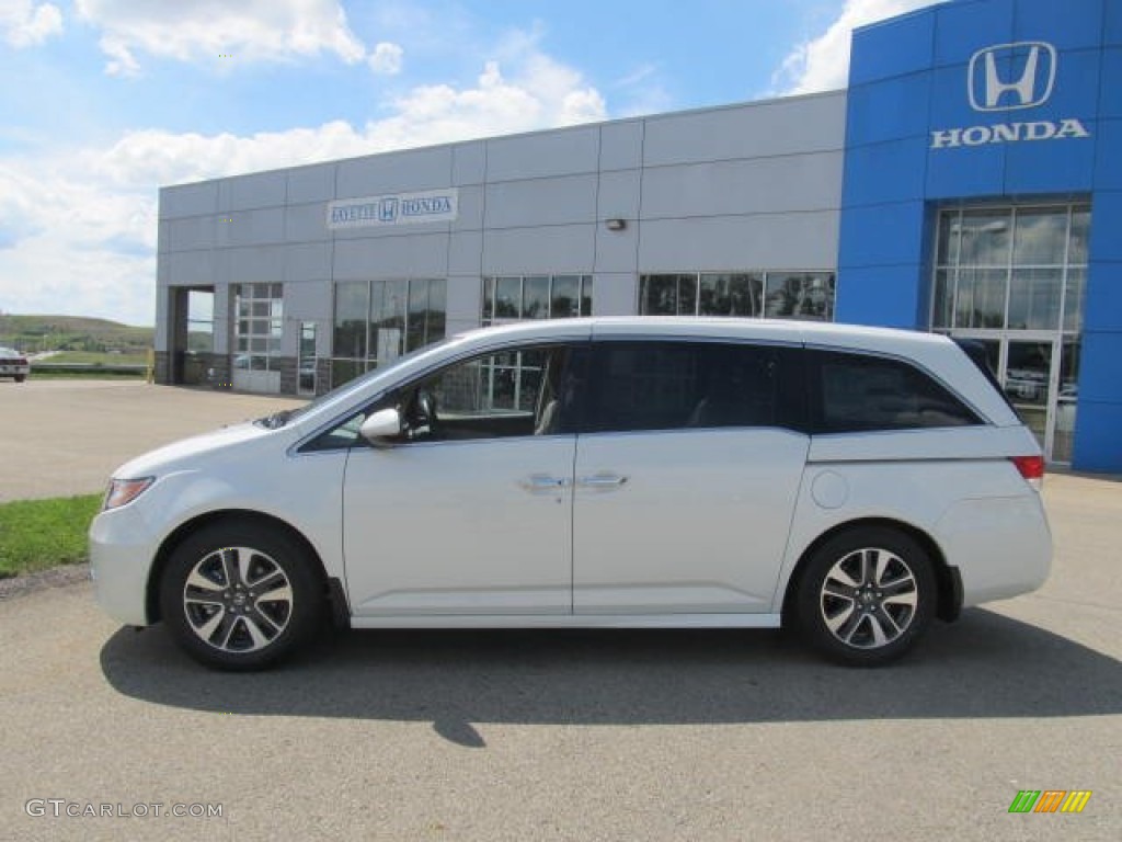 2014 Odyssey Touring Elite - White Diamond Pearl / Gray photo #2