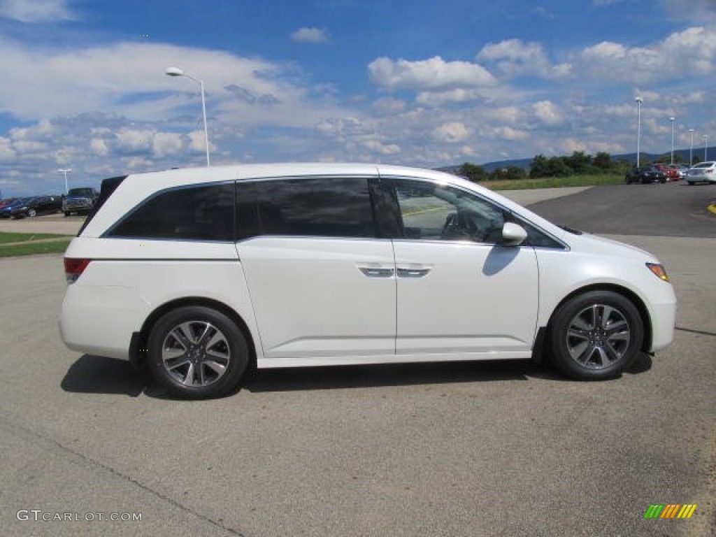 White Diamond Pearl 2014 Honda Odyssey Touring Elite Exterior Photo #83996625