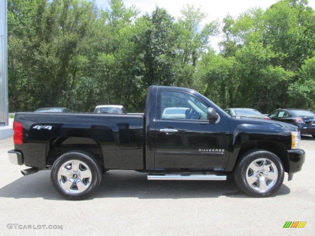 2011 Silverado 1500 LT Regular Cab 4x4 - Black / Light Titanium/Ebony photo #9