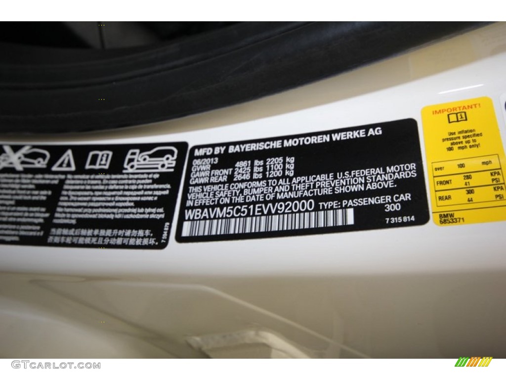2014 X1 Color Code 300 for Alpine White Photo #83999340