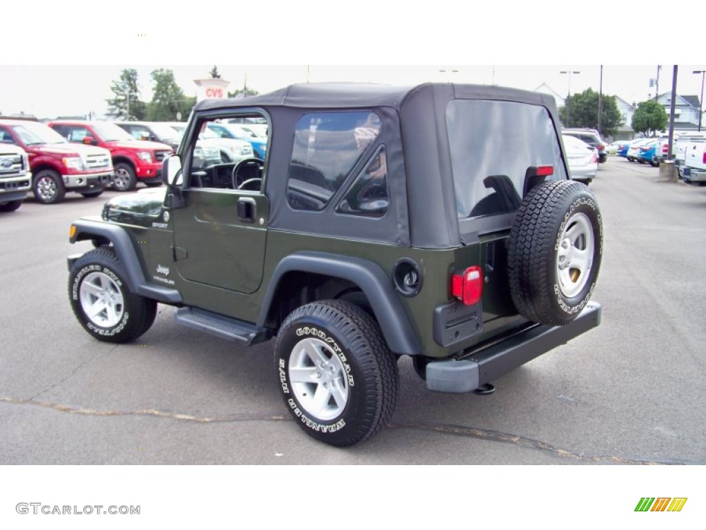 2006 Wrangler Sport 4x4 - Jeep Green Metallic / Dark Slate Gray photo #7