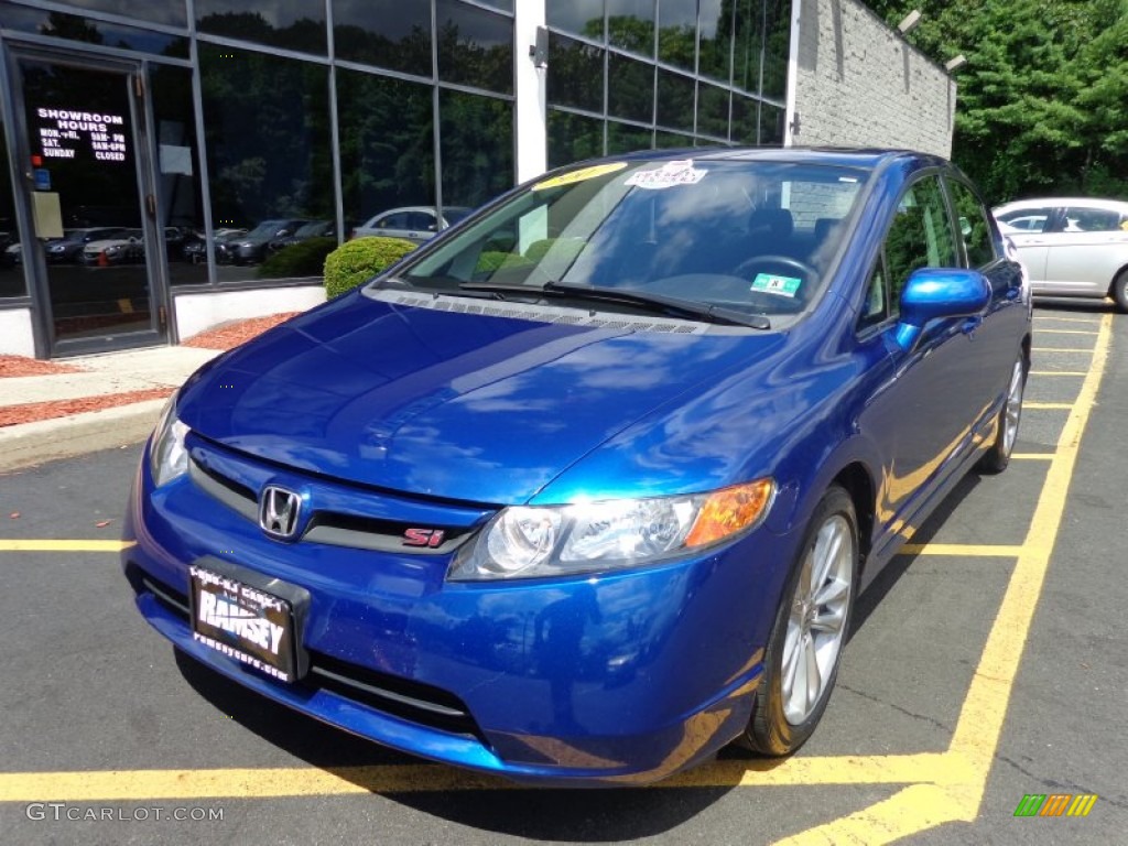 2007 Civic Si Sedan - Fiji Blue Metallic / Black photo #1